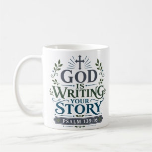 Mug Dieu écrit votre histoire Citation de foi chrétien