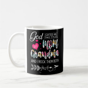 Mug Dieu Ed Me Deux Titres Maman Et Grand-Mère Fleur M