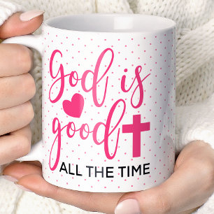 Mug Dieu Est Bon Tout Le Temps Polka Dot Christian