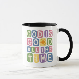 Mug Dieu est bon tout le temps Retro foi