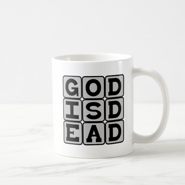 Mug Dieu est mort, Nietzsche athée affirmation (Droite)