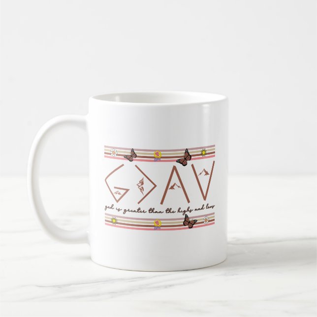Mug Dieu est plus grand que les hauts et les bas (Gauche)