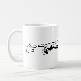 Mug Dieu et les mains de machine