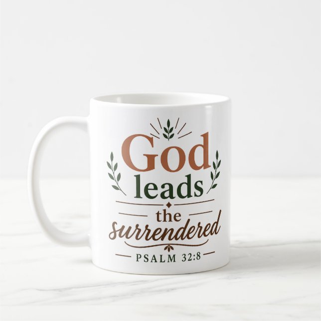 Mug Dieu guide la citation de verset biblique abandonn (Gauche)