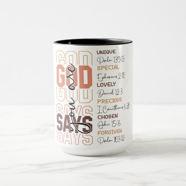 Mug Dieu Inspirant Dit Que Vous Êtes (Centre)