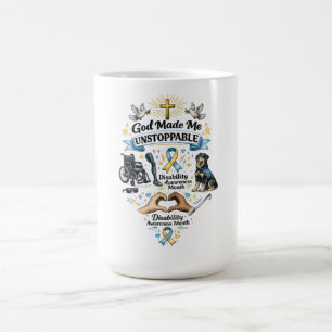 Mug Dieu m'a rendu imparable – Lundi de sensibilisatio