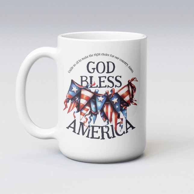 Mug Dieu patriotique bénit l'Amérique électeurs Prière (Créateur téléchargé)