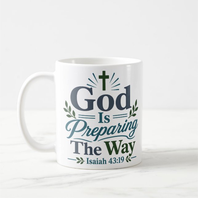 Mug Dieu Prépare Le Chemin Citation De Vérité Biblique (Gauche)