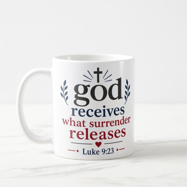 Mug Dieu reçoit ce que la reddition libère chrétien (Gauche)