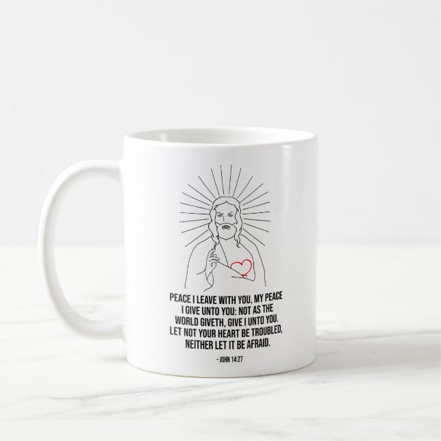 Mug Dieu Vous Bénisse Et Vous Protège. La Paix Que Je  (Gauche)