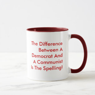 Mug Différence Entre Un Démocrate Et Un Communiste