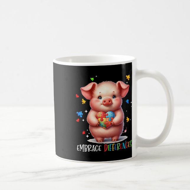 Mug Différences d'acceptation Puzzle Coeur Coeur Coin  (Droite)