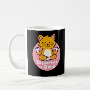 Mug Différent Est Bon Kawaii Orange Chat Faire Du Yoga
