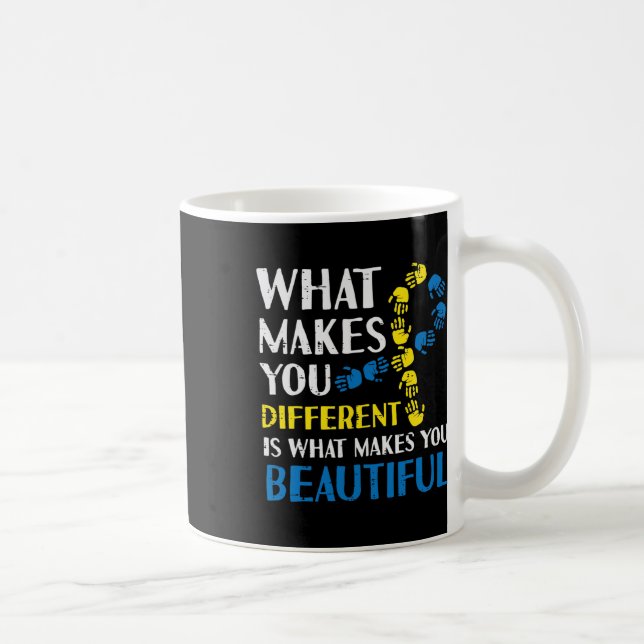 Mug Différent vous rend beau Syndrome de Down sensibil (Droite)