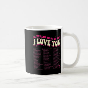 Mug Différentes façons de dire-Je t'aime Retro Hippie