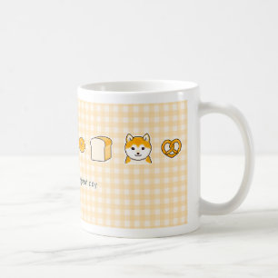 Mug Différents pains et une Shiba Inu Pixel Art