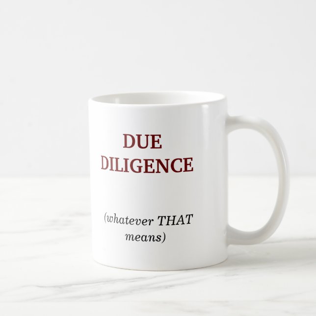 Mug DILIGENCE, (quelque THATmeans) (Droite)