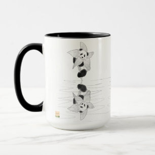 Mug d'illustration minimaliste d'encre de panda