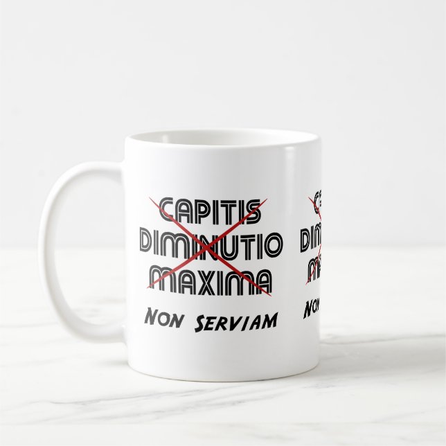 Mug diminution de tête maxima non serviam (Gauche)