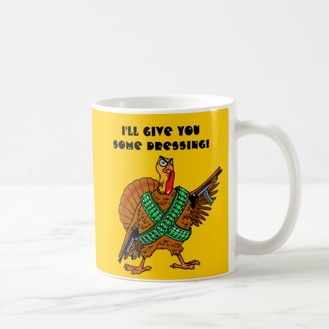 Mug Dinde d'action de grâces avec arme. (Droite)