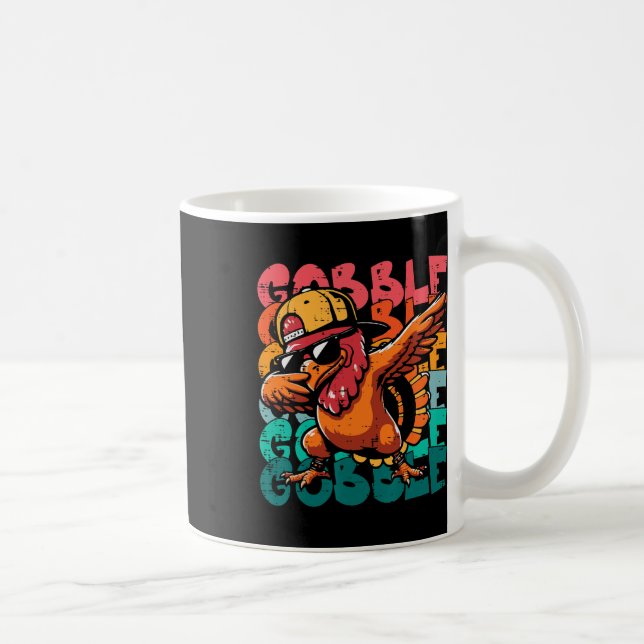 Mug Dinde de Thanksgiving Dab gloussement drôle garçon (Droite)