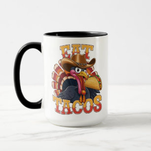 Mug Dinde de Thanksgiving Manger des Tacos  Drôle Mexi