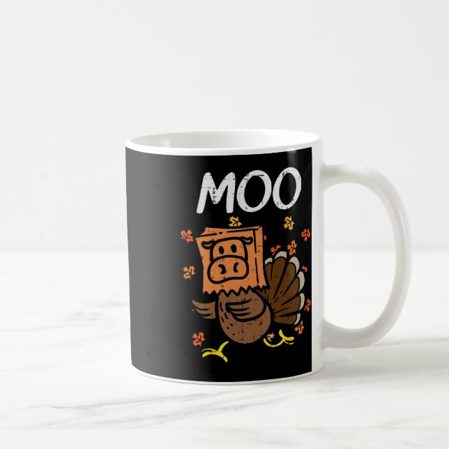 Mug Dinde de Thanksgiving Moo Tête de Vache Drôle Homm (Droite)