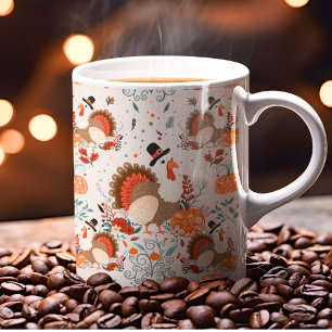 Mug Dinde de Thanksgiving Motif d'Automne