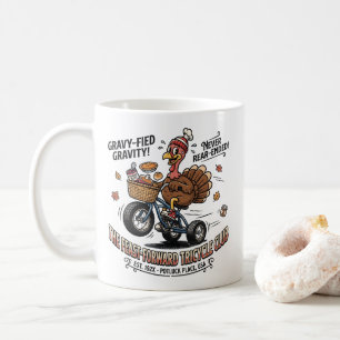 Mug Dinde drôle de Thanksgiving Tricycle Rétro Potlu
