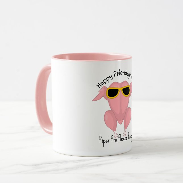 Mug Dinde Friendsgiving de Thanksgiving Cadeau de Fête (Devant gauche)
