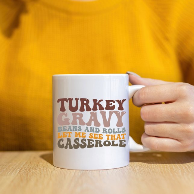 Mug Dinde Sauce Haricots Et Roulés D'automne Action De (Créateur téléchargé)