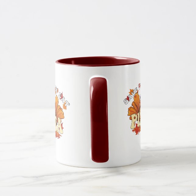 Mug Dinde Thanksgiving végétarien végétalien Cadeau de (Poignée)