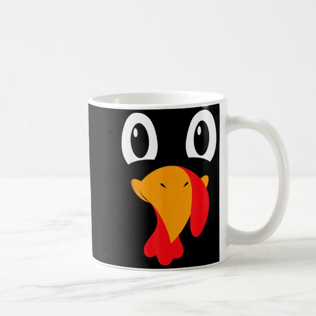 Mug Dinde visage enfants drôle Halloween Thanksgiving (Droite)