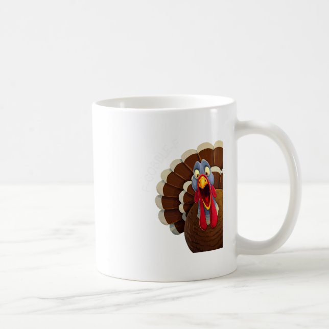 Mug Dindon de Thanksgiving drôle humour F-gloups-g  (Droite)