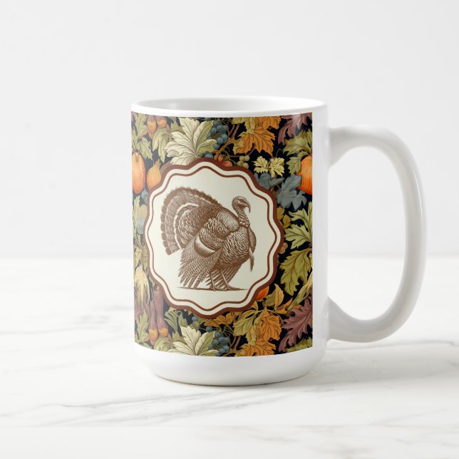 Mug Dindon de William Morris Automne Citrouilles (Droite)