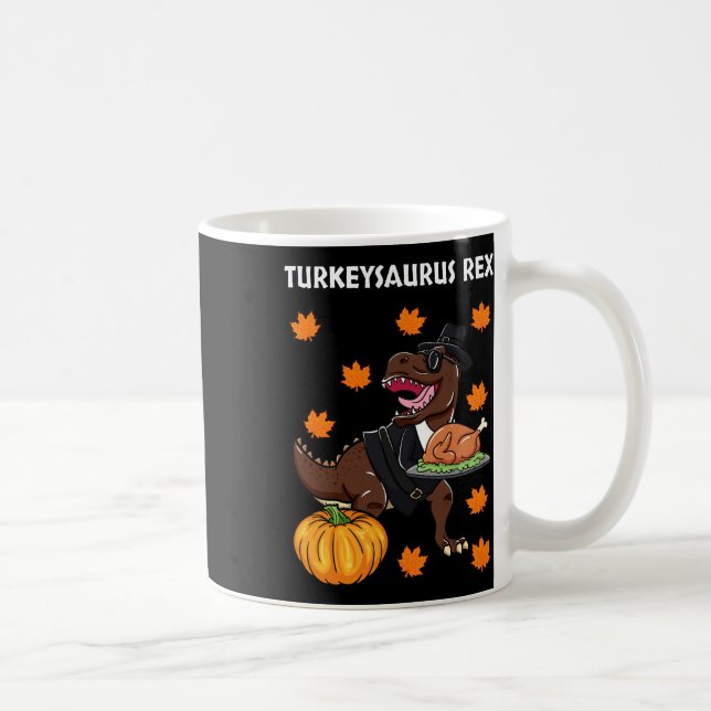 Mug Dindonosaure Rex Jour de Thanksgiving Dinosaure Di (Droite)