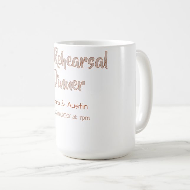 Mug Dîner de répétition la veille simple minimal m (Devant droit)