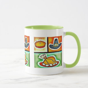 Mug Dîner Pop Art Thanksgiving
