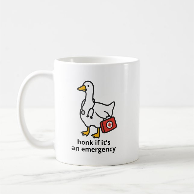 Mug d'infirmière drôle, Mug d'infirmière Oie Ridic (Gauche)
