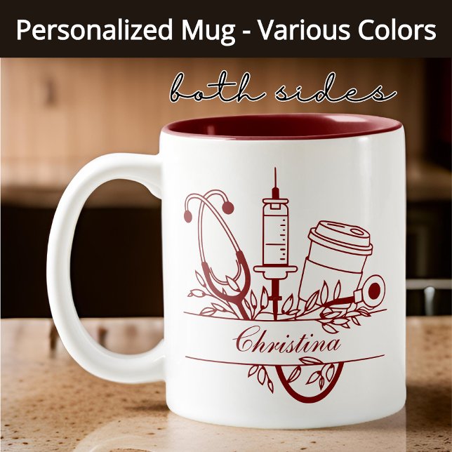 Mug d'infirmière personnalisé, Félicitations, Cade (nurse grad mug, nurse friend gift, nurse practitioner mug, registered nurse gift, nurse school gift)