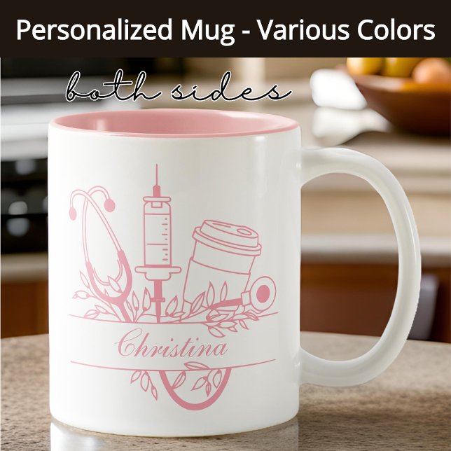 Mug d'infirmière personnalisé, Félicitations diplô (nurse coffee mug, gift for nurse, nurse monogram mug, nurse gift for her, nurse gift for him)