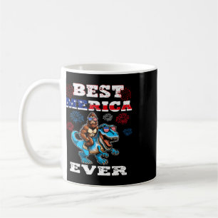 Mug Dino Bigfoot 4 juillet 1776 Garçon Drapeau América