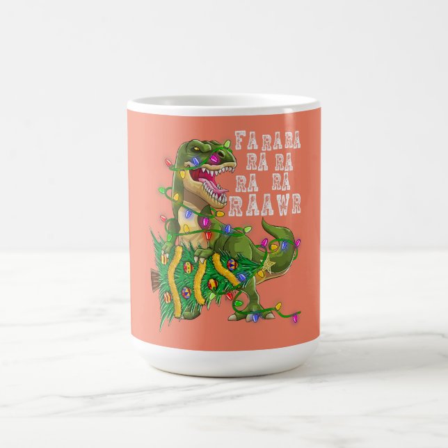 Mug Dinosaur Arbre de Noël Rex Hommes Garçons Enfants (Centre)