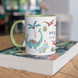 Mug Dinosaur Cute Dino Nom du garçon