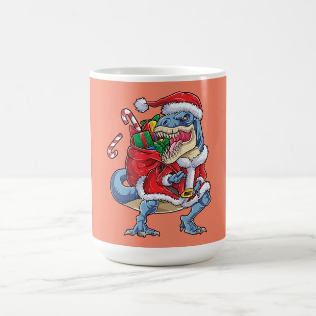 Mug Dinosaur Noël Père Noël T rex Garçons Hommes (Centre)