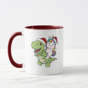 Mug Dinosaur Noël Unicorne Hiver T-Rex Dino
