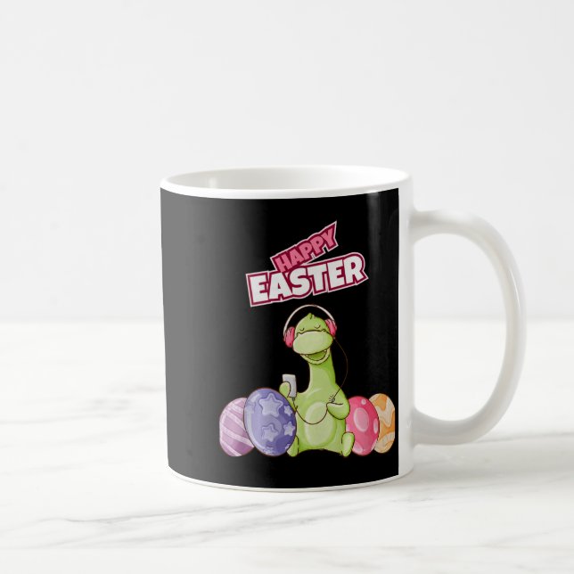 Mug Dinosaur Say Happy Easter Premium Tri-blend  (Droite)