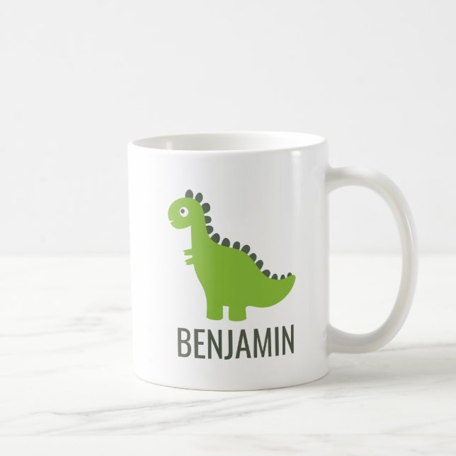Mug Dinosaur T Rex Dino Baby Simple Mignonne Nom Carto (Droite)