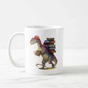 Mug Dinosaur ver de livre - Imaginaire mignon Lecture 