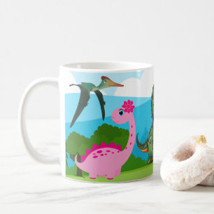 Mug Dinosaure avec préhistorique coloré• Dino pour enf